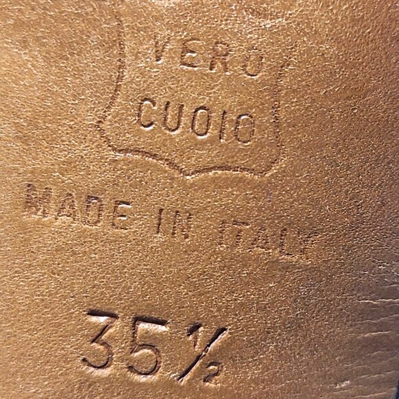 Vintage Ottorino Bossi sz 5 Knee High Riding Black Boots 35.5 Heels Pumps - Picture 13 of 14